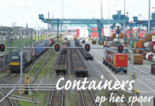 Containers op het spoor