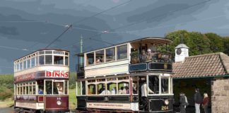 Beamish openluchtmuseum Verenigd Koninkrijk oude tram