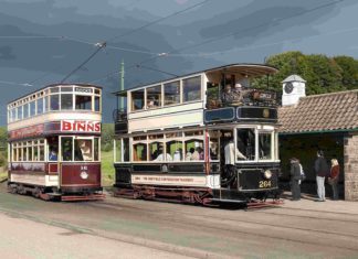 Beamish openluchtmuseum Verenigd Koninkrijk oude tram